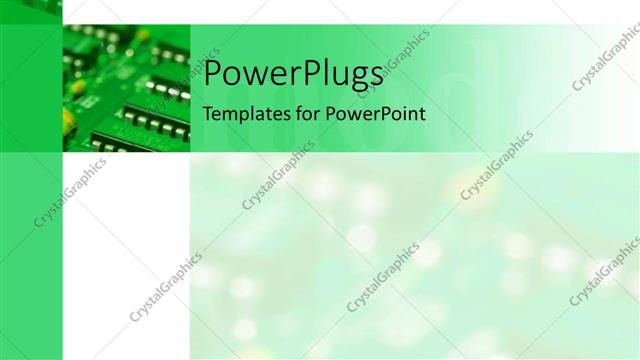  Presentation with green shadow - A computer chip with its shadow in the background