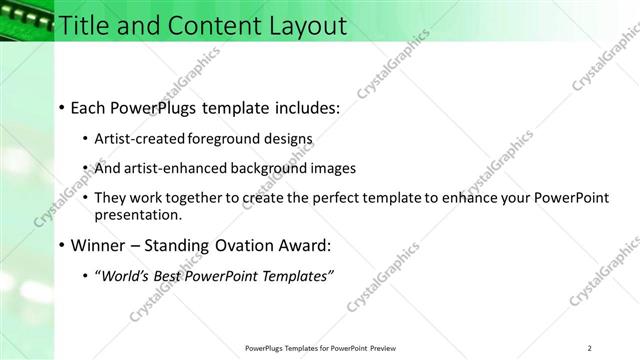 Title and Content presentation slide layout