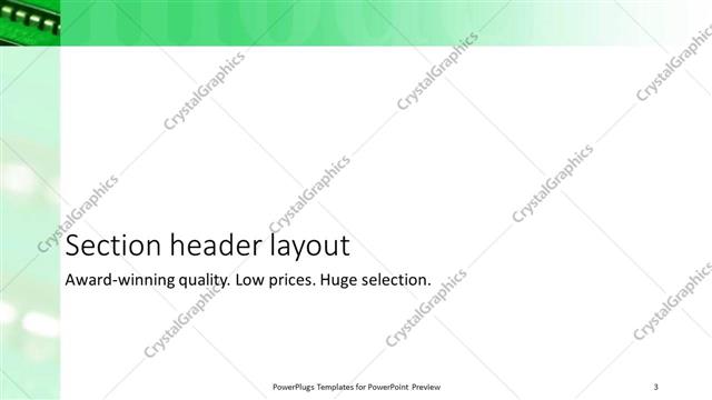 Section Header presentation slide layout