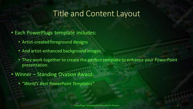 Title and Content presentation slide layout