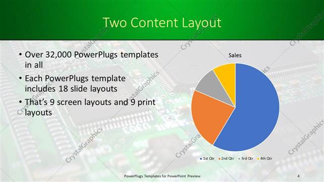 Two Content presentation slide layout