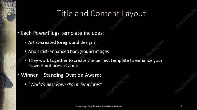 Title and Content presentation slide layout