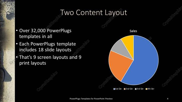 Two Content presentation slide layout