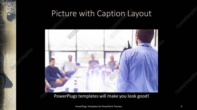 Picture with Caption presentation slide layout