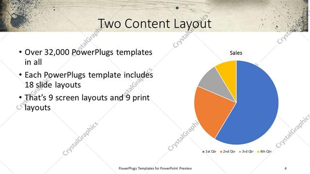 Two Content presentation slide layout