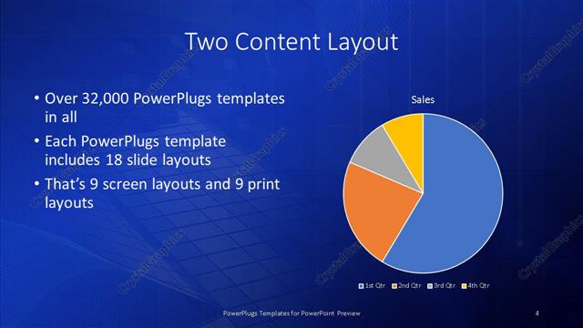 Two Content presentation slide layout