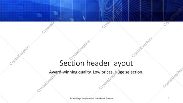 Section Header presentation slide layout