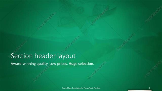 Section Header presentation slide layout