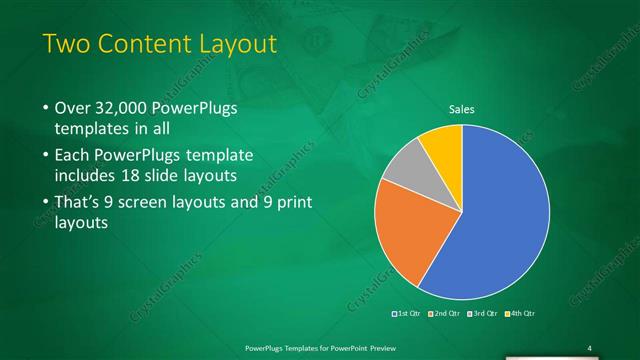 Two Content presentation slide layout