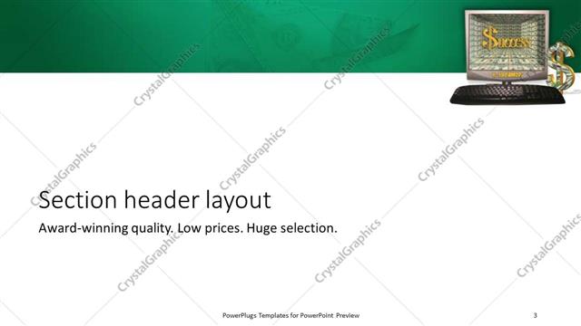 Section Header presentation slide layout