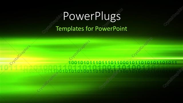  Presentation with green abstract - Computer generated digital binary code futuristic background in green