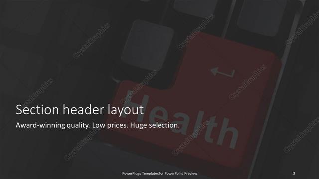 Section Header presentation slide layout