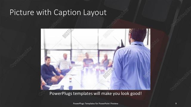 Picture with Caption presentation slide layout