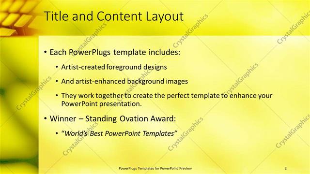 Title and Content presentation slide layout