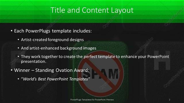 Title and Content presentation slide layout