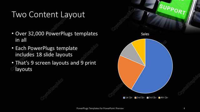 Two Content presentation slide layout