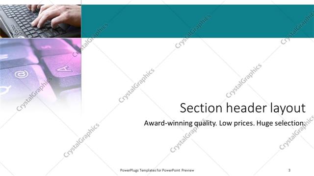 Section Header presentation slide layout