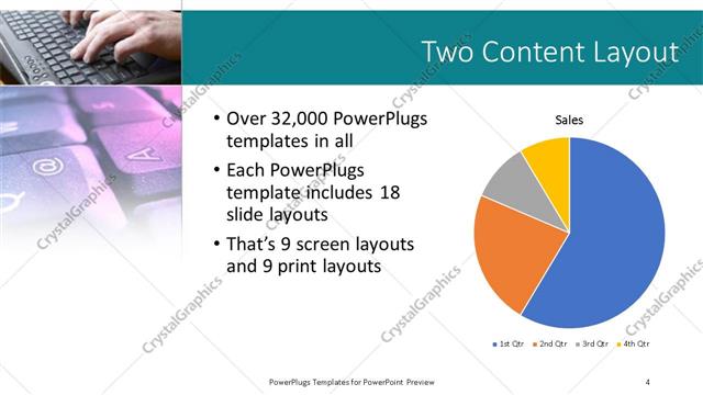 Two Content presentation slide layout