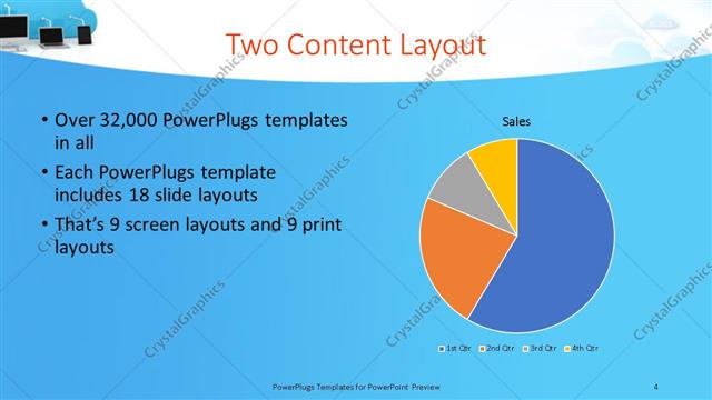 Two Content presentation slide layout