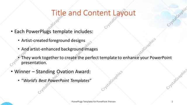 Title and Content presentation slide layout