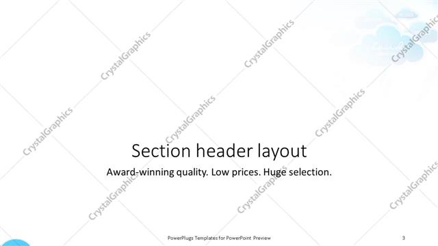 Section Header presentation slide layout