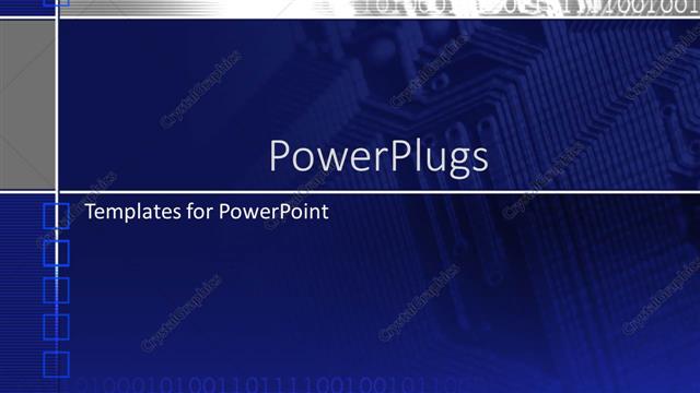  Presentation with gray - Computer microchip on blue and gray