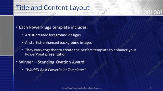 Title and Content presentation slide layout