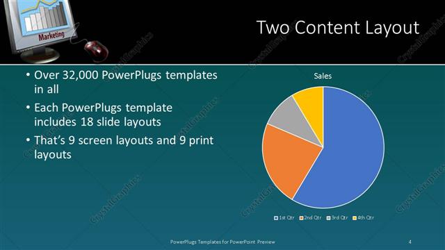 Two Content presentation slide layout