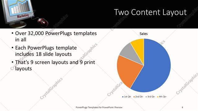 Two Content presentation slide layout