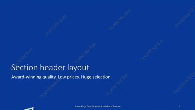 Section Header presentation slide layout