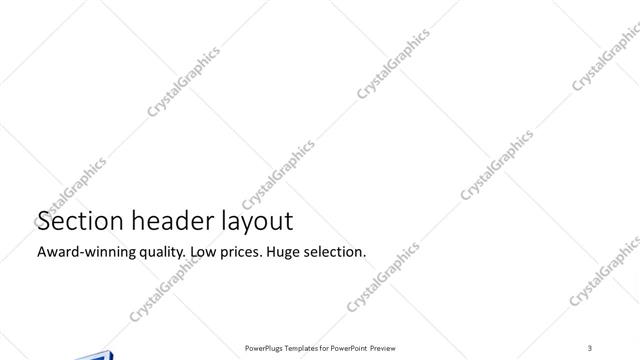 Section Header presentation slide layout