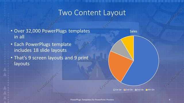 Two Content presentation slide layout