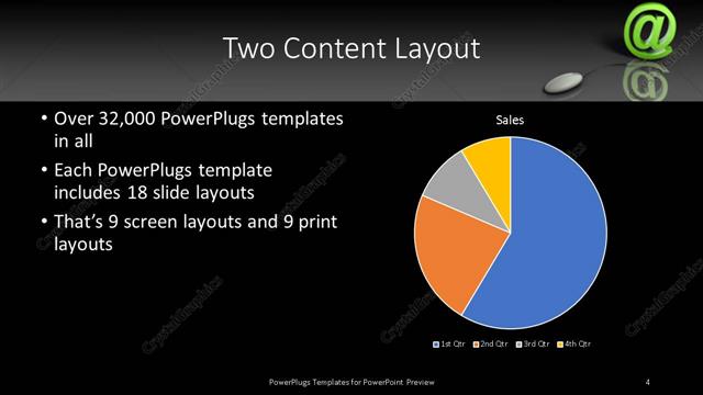 Two Content presentation slide layout
