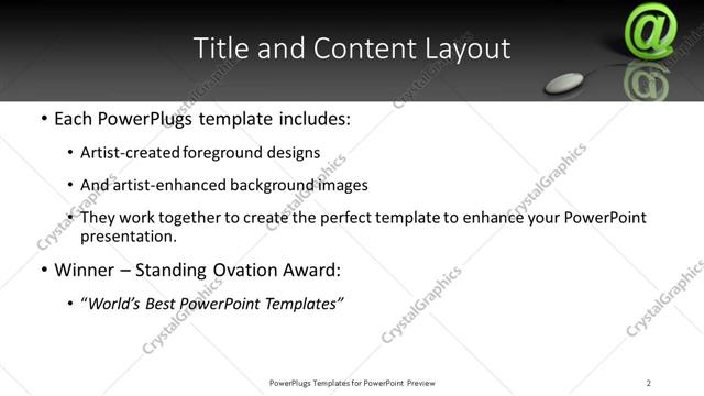 Title and Content presentation slide layout