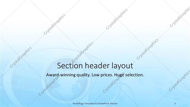 Section Header presentation slide layout
