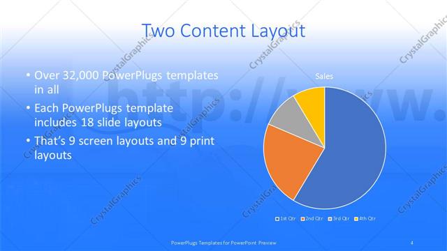 Two Content presentation slide layout