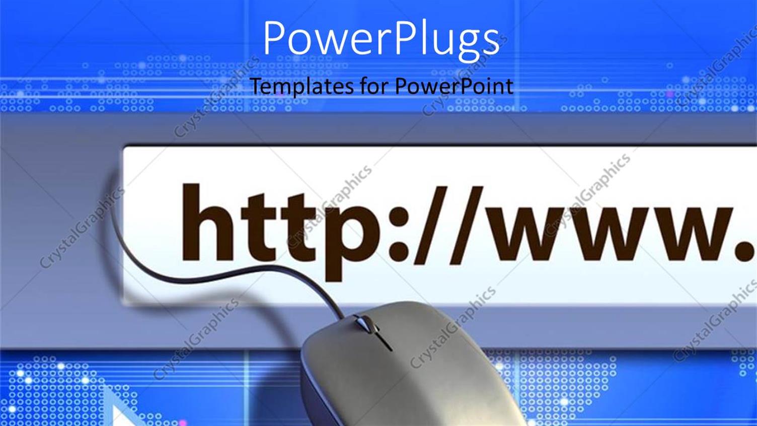 Featuring Computer Mouse Connected to Website Url over Digital World Map 