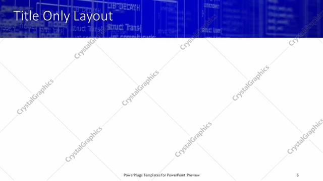 Title Only presentation slide layout