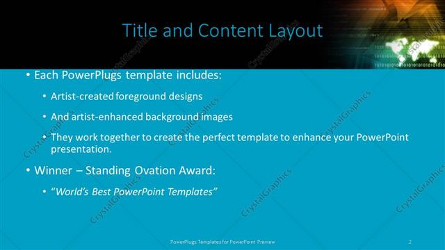 Title and Content presentation slide layout