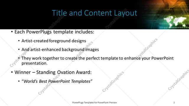 Title and Content presentation slide layout
