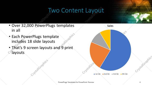 Two Content presentation slide layout