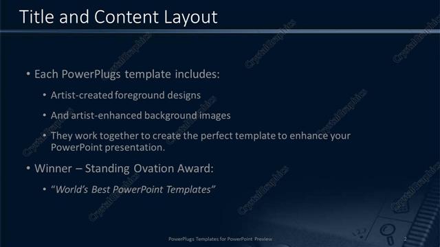 Title and Content presentation slide layout
