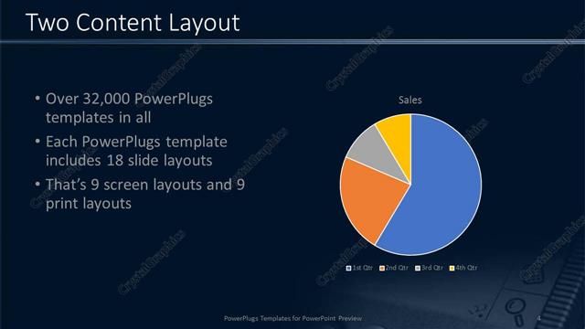 Two Content presentation slide layout