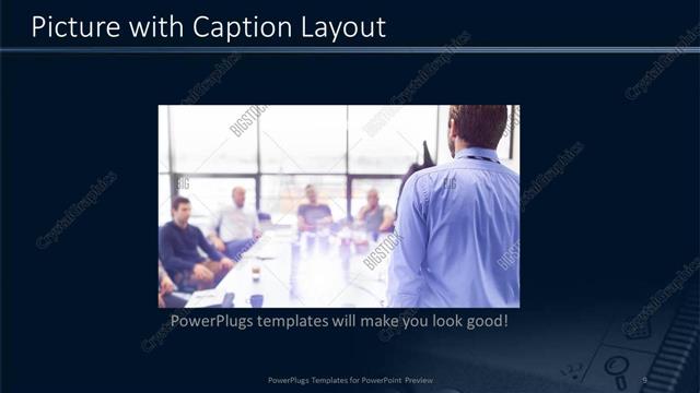 Picture with Caption presentation slide layout