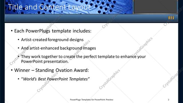 Title and Content presentation slide layout