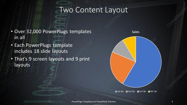 Two Content presentation slide layout