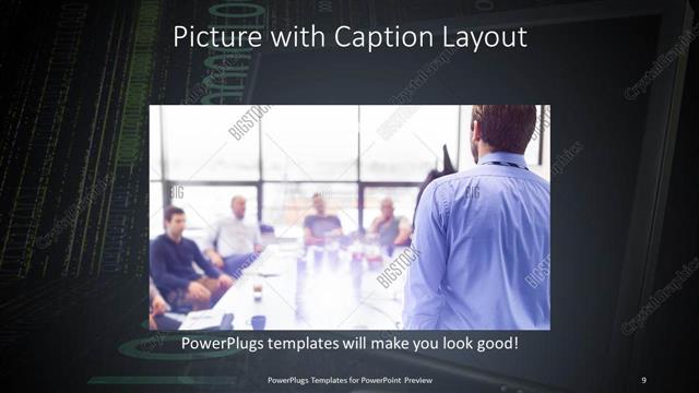 Picture with Caption presentation slide layout