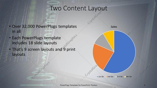 Two Content presentation slide layout