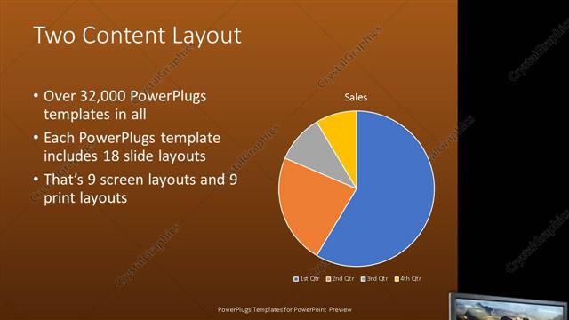 Two Content presentation slide layout