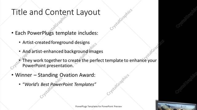 Title and Content presentation slide layout